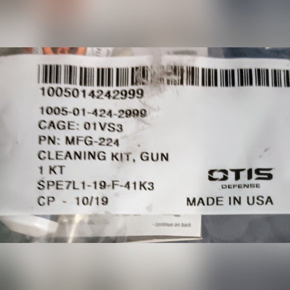 Otis Cleaning Kit, Gun  Military Version NSN 1005-01-424-2999 - Picture 9 of 16